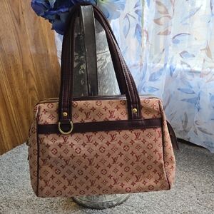 Louis Vuitton Burgandy and Red Monogram Shoulder Bag